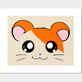 Hamtaro Hamster Cute Kawaii Face Posters and Art